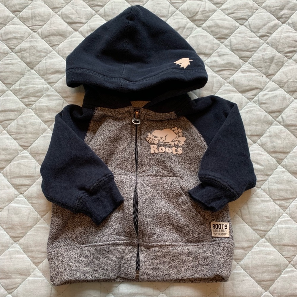Like new roots baby boy hoodie 3-6m